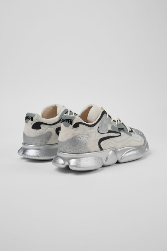★Camper Women★Karst Flat★Silver Leather Karst Multicolor Sneakers for Women - Spring/Summer