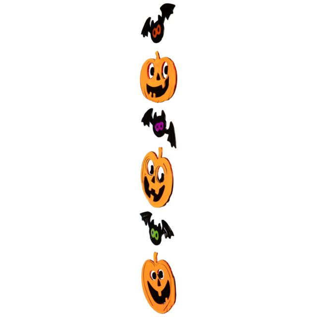 Jack-O-Lantern and Bats Halloween Gel Window Cling Set #2