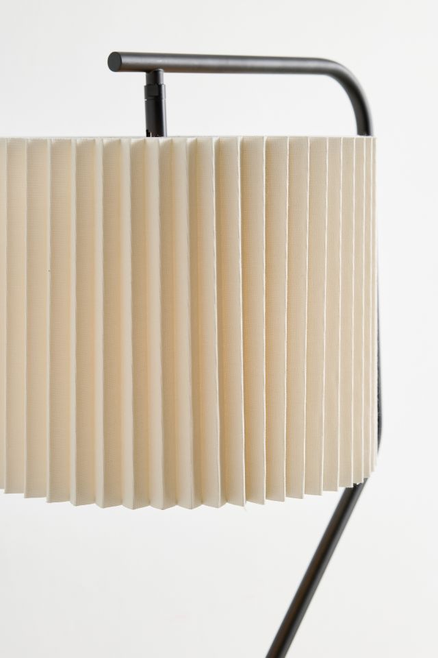 Modern Evan Floor Lamp with Pleated Shade