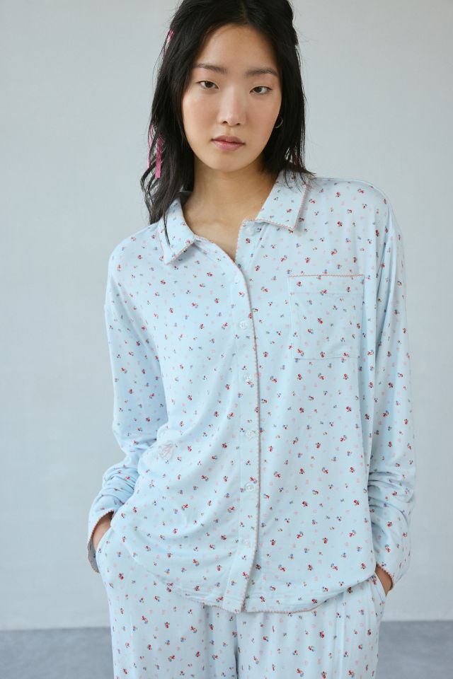 Frankies Bikinis Rory Modal Knit Long Sleeve Sleep Shirt #1
