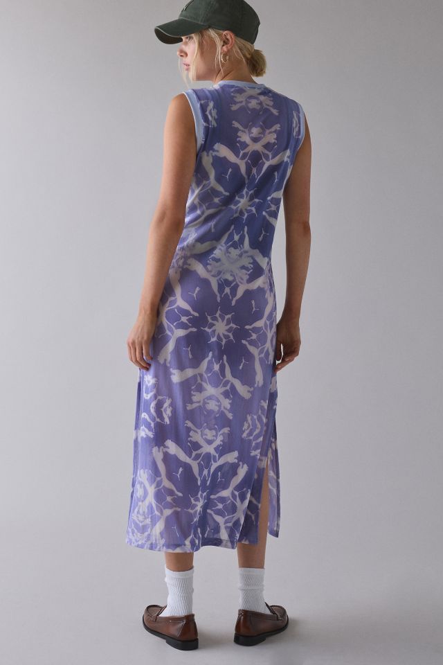 Puma Dare To Printed Mesh Column Midi Dress #3