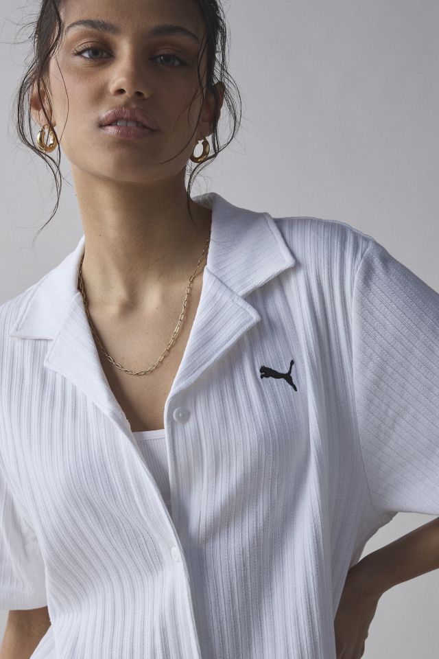 Puma Essential Pointelle Knit Button-Down Shirt #2