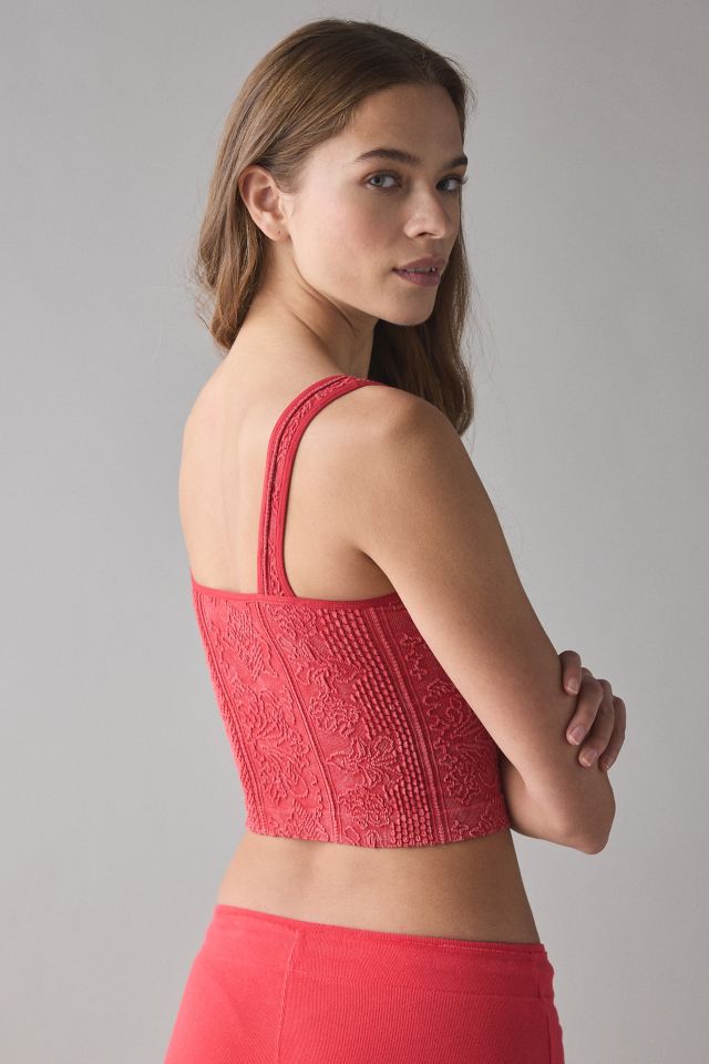 Out From Under Plunge Tapestry Jacquard Seamless Knit Cami #2