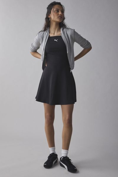Puma Ribbed Knit Flared Mini Dress