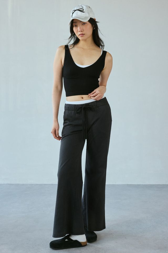 Out From Under Plunge Ribbed Seamless Knit Cropped Cami #1