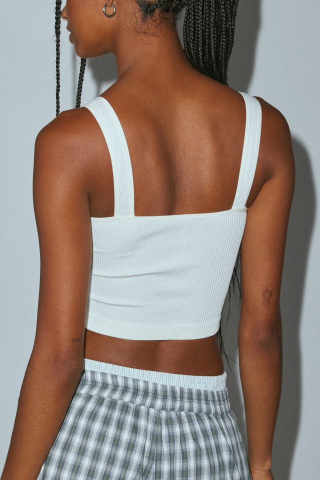 Out From Under Plunge Ribbed Seamless Knit Cropped Cami #2