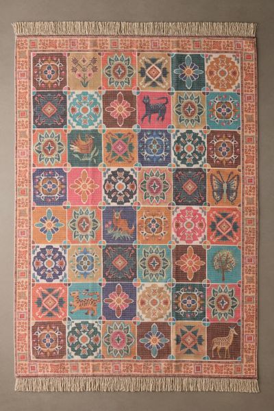 Urban Outfitters Izzy Tile Printed Rug At