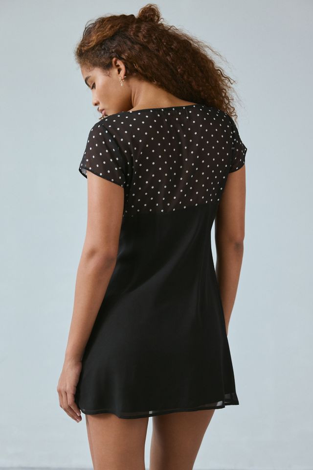 Motel Lovita Polka Dot Mini Dress #3