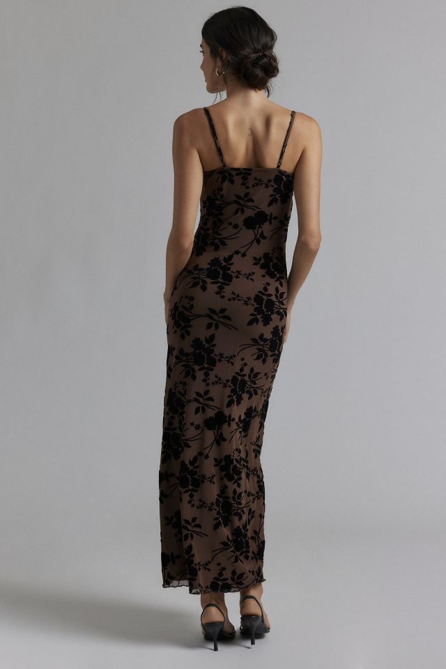 Motel Darish Velvet Floral Mesh Maxi Dress #2