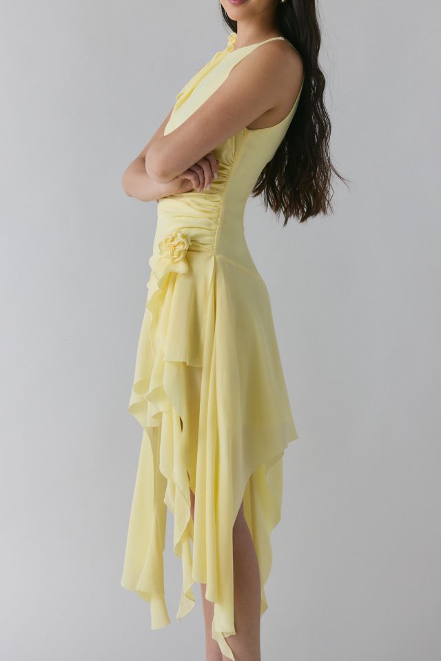 Bardot Ivana Rosette Cascading Ruffle Georgette Mini Dress #2