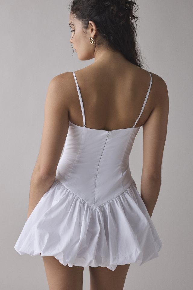 Bardot Lissett Drop Waist Poplin Bubble Mini Dress #4