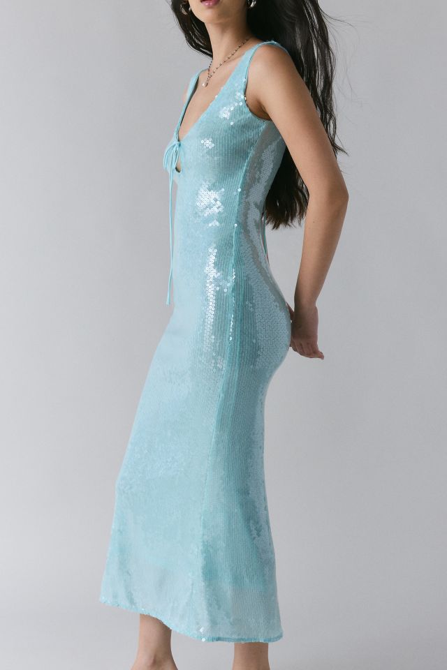 Bardot Isha Sequin Plunge Tie-Front Midi Dress #2