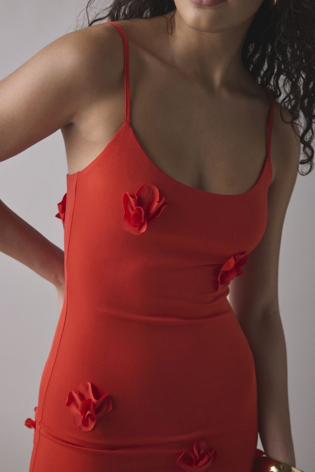 Robe Bardot Lanae Longue à Appliqué Floral Slip #1