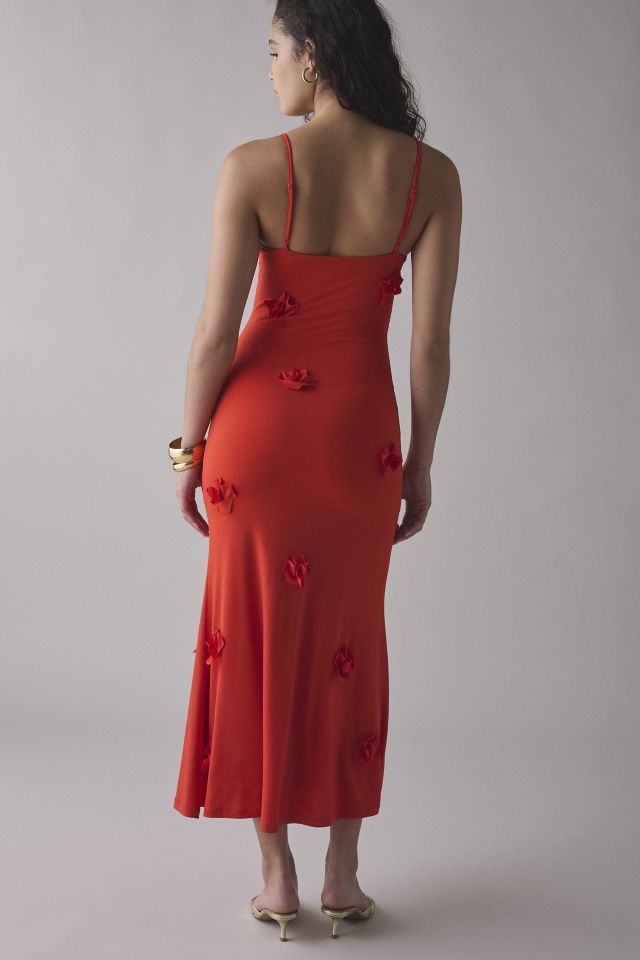 Robe Bardot Lanae Longue à Appliqué Floral Slip #3