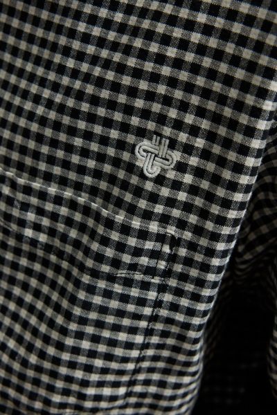 UO Check Pattern Boxy Oxford Shirt