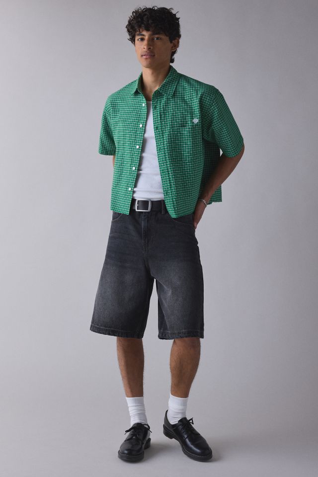 UO Check Pattern Cutoff Oxford Shirt #3