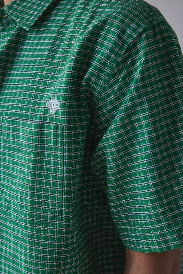 UO Check Pattern Cutoff Oxford Shirt #4