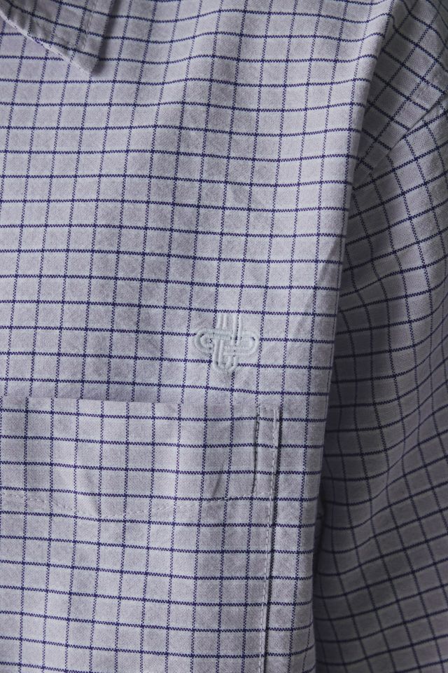 UO Check Pattern Boxy Oxford Shirt #3