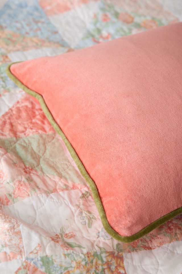 Piped Velvet Throw Pillow #1
