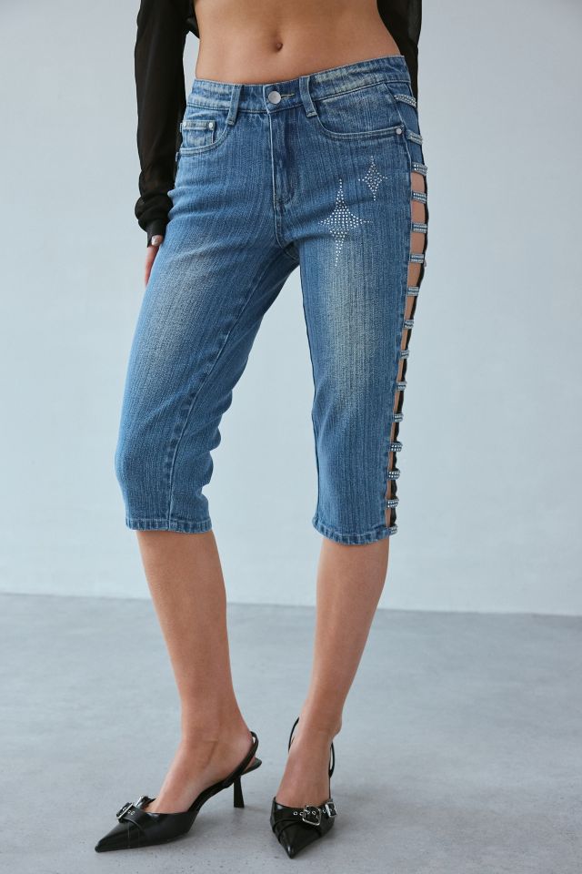 Fantastic Baby Adore Embellished Denim Capri #3
