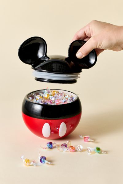Urban Outfitters Mickey Mouse Ceramic Cookie Jar In Red At