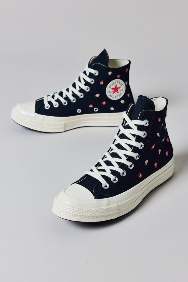 Converse Women's Chuck 70 Embroidered Strawberry High Top Converse Women's Chuck 70 Embroidered Strawberry High Top