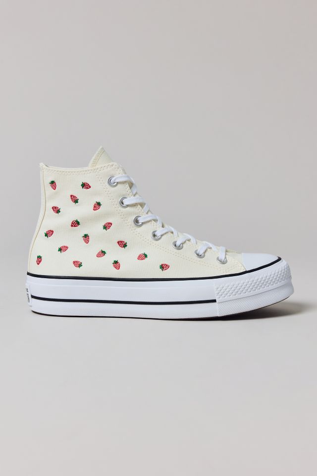 Espadrille à plateforme brodée de fraises Chuck Taylor All Star pour femmes Converse #2