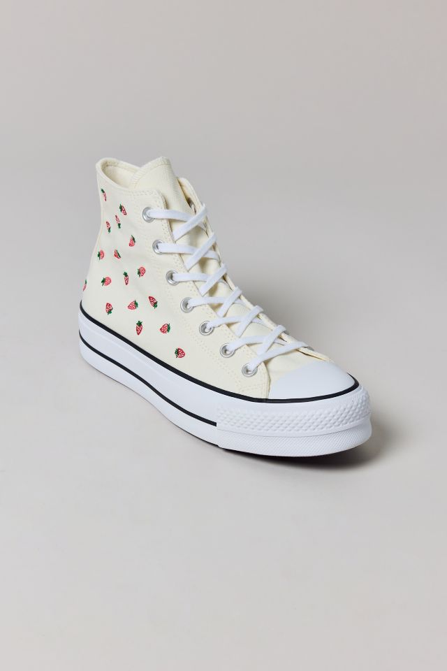Espadrille à plateforme brodée de fraises Chuck Taylor All Star pour femmes Converse #3