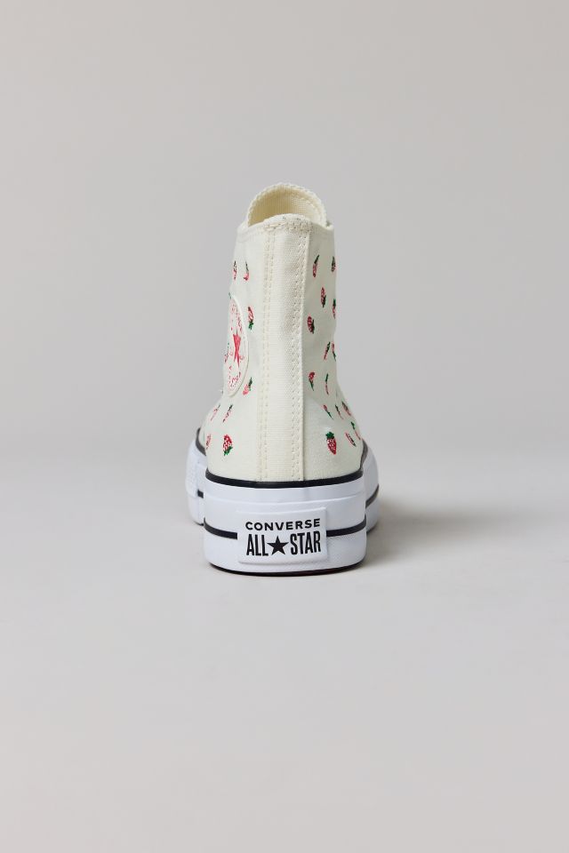 Espadrille à plateforme brodée de fraises Chuck Taylor All Star pour femmes Converse #4