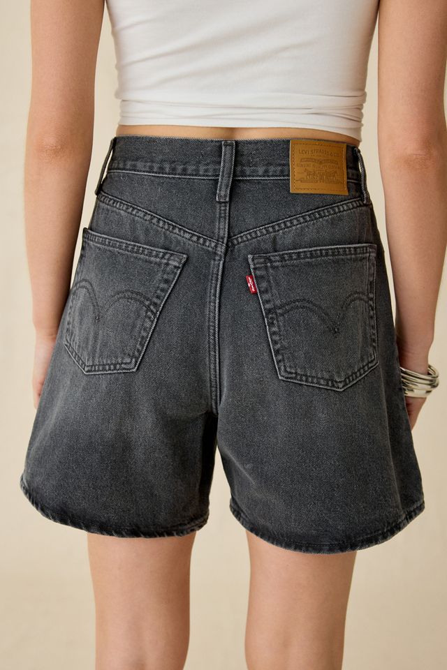 Levi's® HIGH BAGGY SHORT - Jeansshort - crystal gray linen/crème