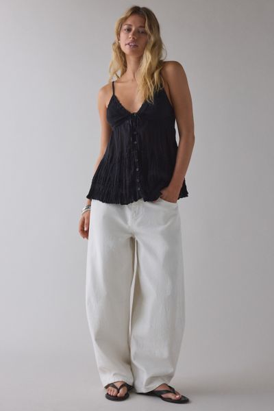 Kimchi Blue Tara Embroidered Cotton Babydoll Cami