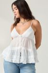 Kimchi Blue Tara Embroidered Cotton Babydoll Cami
