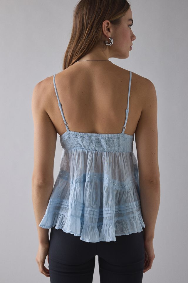 Camisole Babydoll en Coton Brodé Tara Kimchi Blue #4