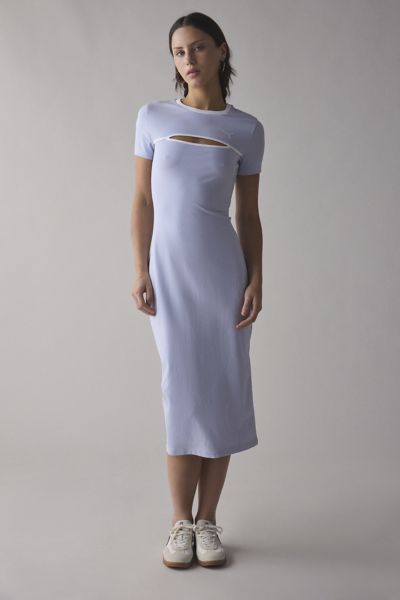 Puma Wardrobe Ess Cut-out Midi Dress In Cool Weather, Women's At Urban Outfitters In Cool Weather