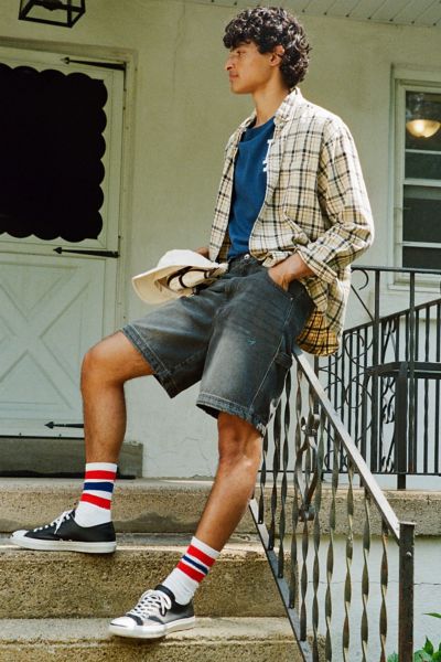 Bdg Denim Carpenter Short In Black, Men's At Urban Outfitters In Black