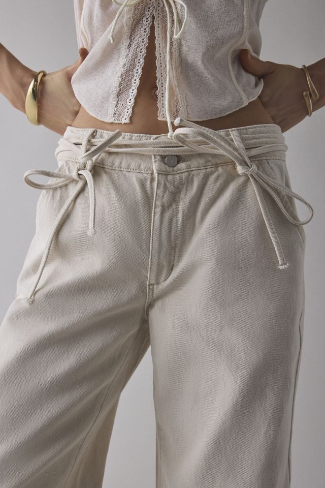Abrand 99 Bone Baggy Tied-Up Jean #1