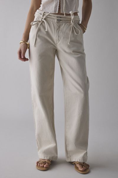 Abrand 99 Bone Baggy Tied-Up Jean