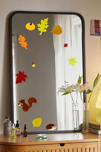 Urban Outfitters Fall Harvest Gel Window Cling Set In Brown At