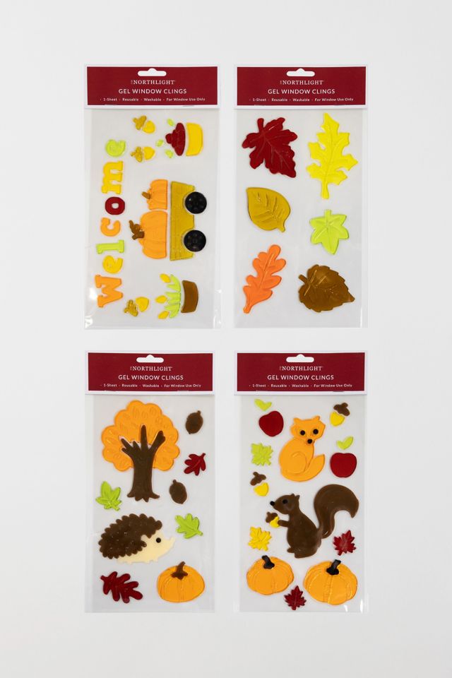 Fall Harvest Gel Window Cling Set #1