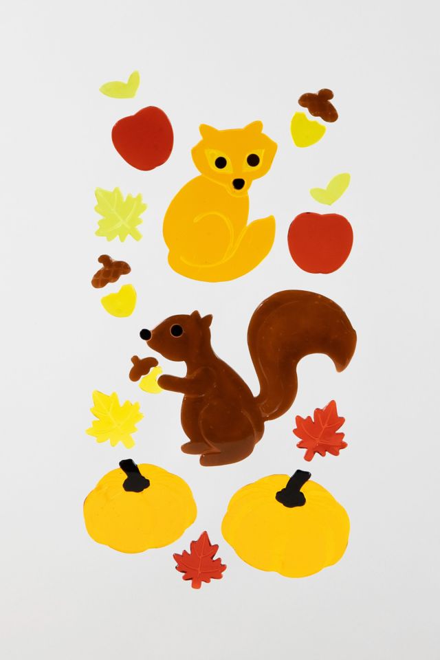Fall Harvest Gel Window Cling Set #3