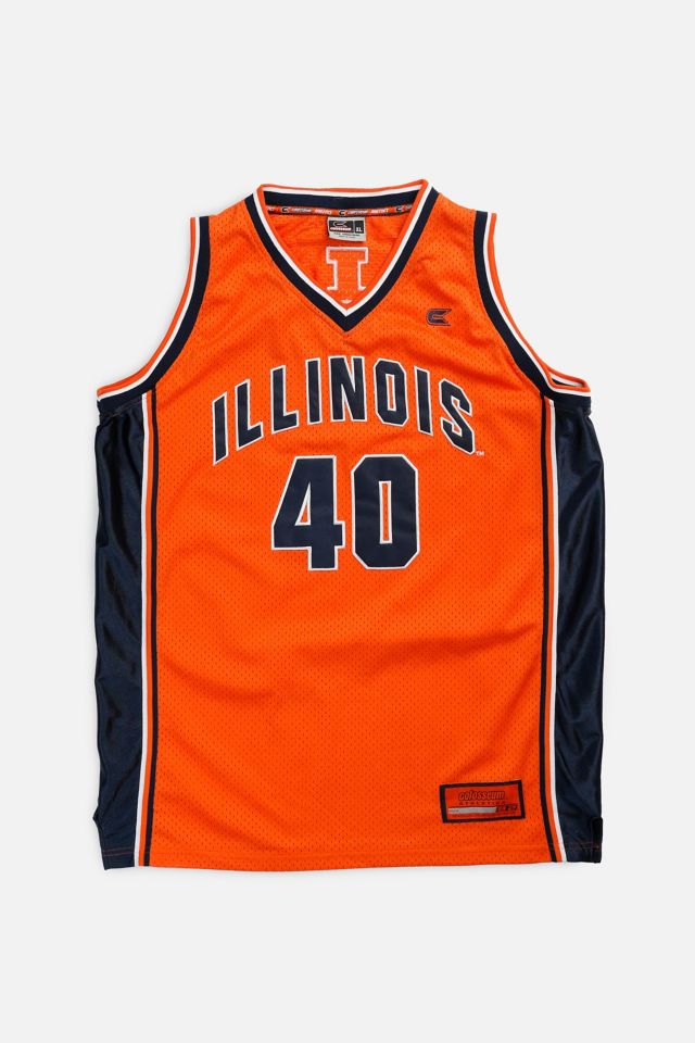 Top Illinois Fighting Illini Nike men’s NCAA basketball jersey XXL