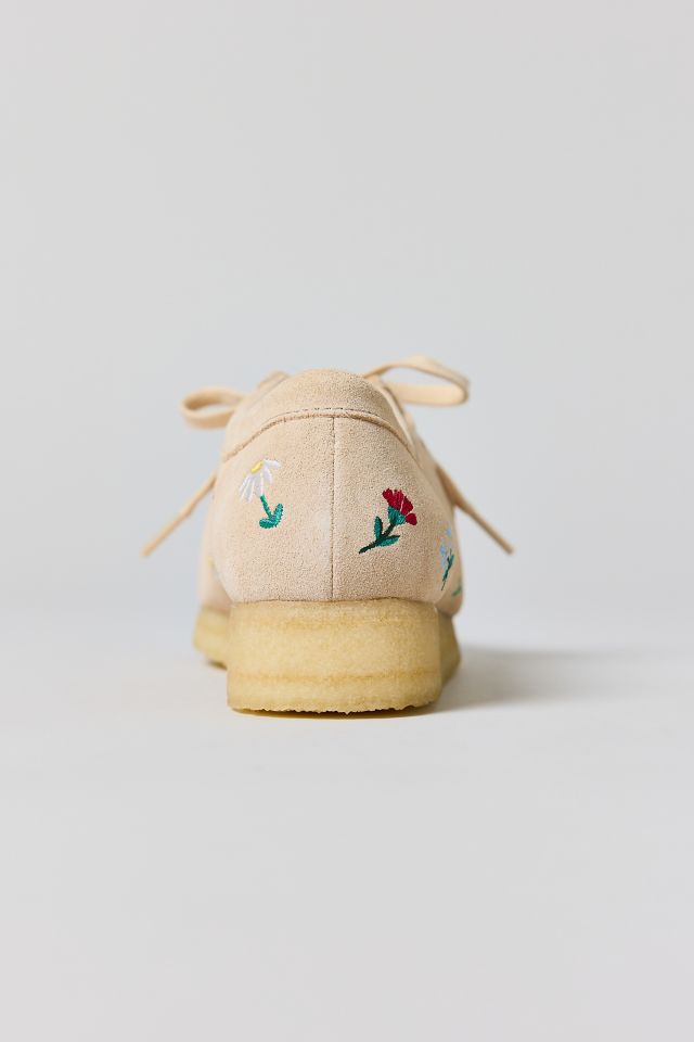 Clarks Women's Wallabee Floral Embroidered Suede Shoe #2