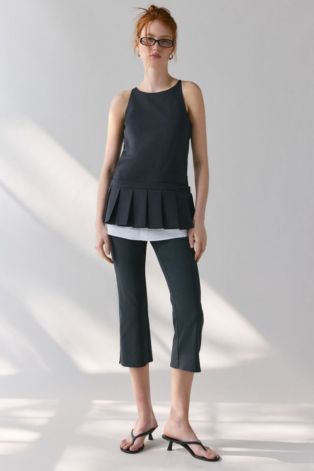 WMWM Grey Pleated Sporty Open-Back Micro Mini Dress #1