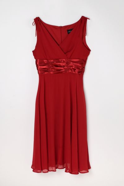 Vintage Y2k Cherry Red Ruched Dress