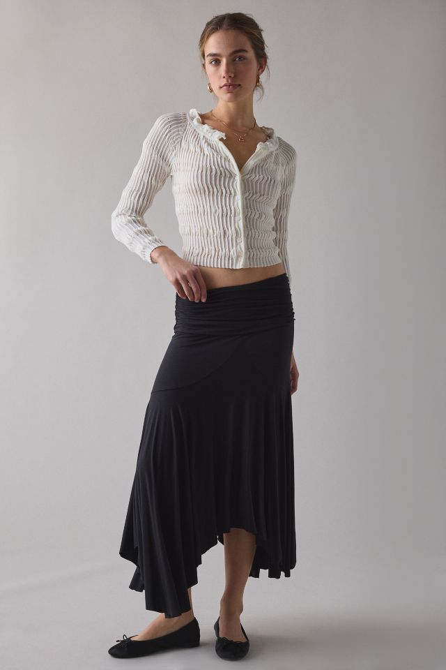 WMWM Ruffle Trim Ribbed Knit Cardigan #3