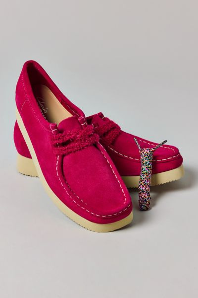 Clarks Women's Wallabee Day Pink Suede Shoe