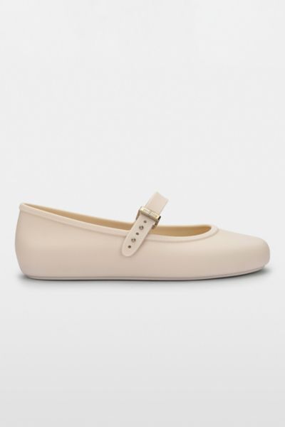 MELISSA SOFT JELLY BALLERINA FLAT IN BEIGE/BEIGE, WOMEN'S AT URBAN OUTFITTERS 