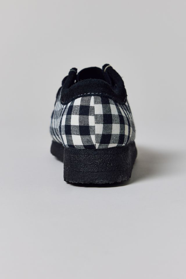 Clarks Women's Wallabee Black & White Gingham Shoe #3