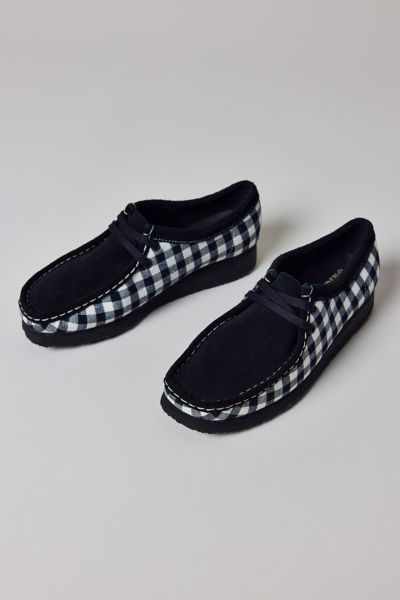 Clarks Women's Wallabee Black & White Gingham Shoe