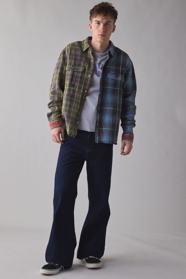 Deus Ex Machina Genesis Embroidered Spliced Flannel Shirt #2